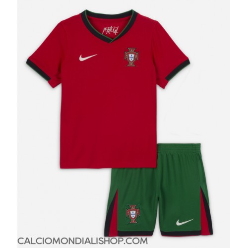 Maglie da calcio Portogallo Prima Maglia Bambino Europei 2024 Manica Corta (+ Pantaloni corti)